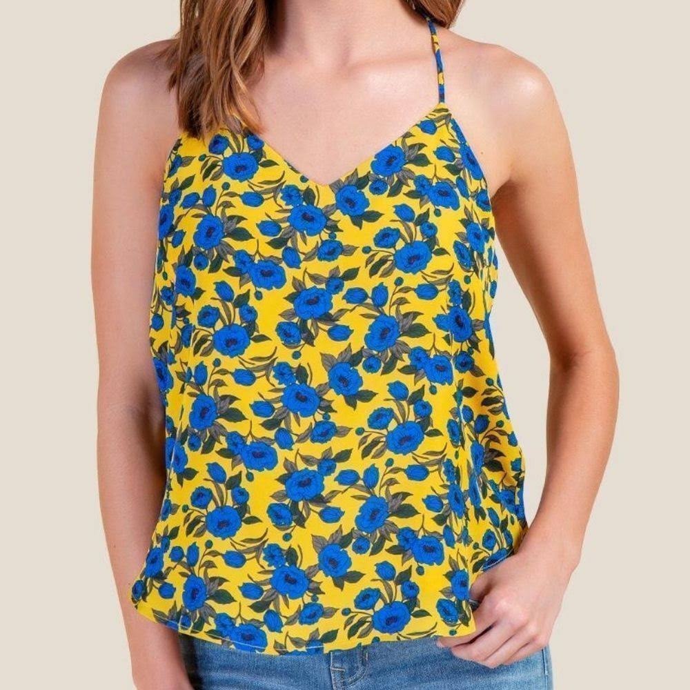 Yellow Floral Tank Top